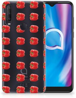 B2Ctelecom GSM Hoesje Alcatel 1S (2020) Smartphonehoesje Transparant Paprika Red