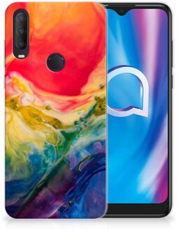 B2Ctelecom GSM Hoesje Alcatel 1S (2020) TPU Bumper Watercolor Dark