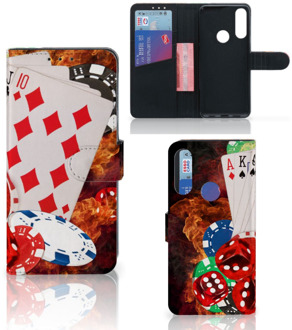 B2Ctelecom GSM Hoesje Alcatel 1S 2020 Wallet Book Case Personaliseren Casino