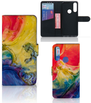 B2Ctelecom GSM Hoesje Alcatel 1S 2020 Wallet Book Case Watercolor Dark