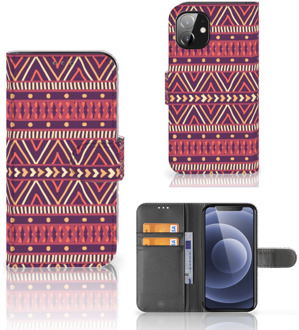 B2Ctelecom GSM Hoesje Apple iPhone 12 Mini Bookcase Aztec Purple