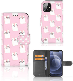 B2Ctelecom GSM Hoesje Apple iPhone 12 Mini Bookcase Valentijn Cadeaus Sleeping Cats