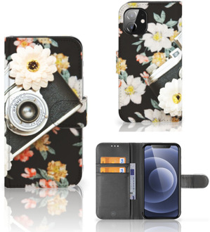 B2Ctelecom GSM Hoesje Apple iPhone 12 Mini Bookcover Vintage Camera