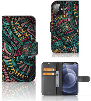 B2Ctelecom GSM Hoesje Apple iPhone 12 Mini Flip Case Aztec