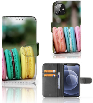 B2Ctelecom GSM Hoesje Apple iPhone 12 Mini Flipcover Maken Macarons