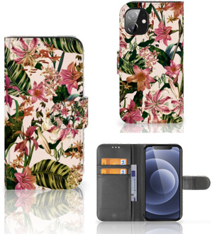 B2Ctelecom GSM Hoesje Apple iPhone 12 Mini Fotohoesje ontwerpen Flowers