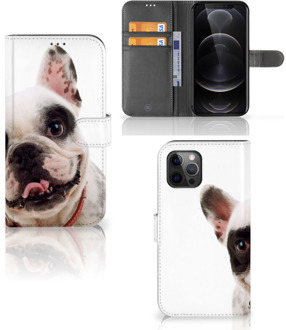 B2Ctelecom GSM Hoesje Apple iPhone 12 Pro Max Bookstyle Case Franse Bulldog