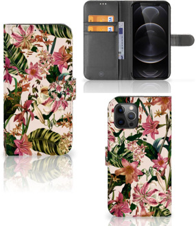 B2Ctelecom GSM Hoesje Apple iPhone 12 Pro Max Fotohoesje ontwerpen Flowers