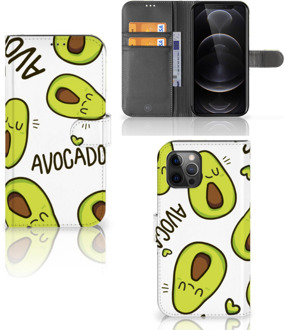 B2Ctelecom GSM Hoesje Apple iPhone 12 Pro Max Mobiel Bookcase Valentijn Cadeautje Haar Avocado Singing