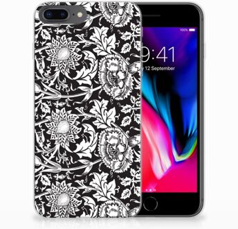 B2Ctelecom GSM Hoesje Backcase iPhone 7 Plus | 8 Plus Black Flowers