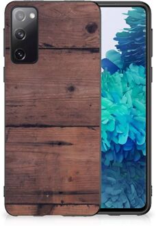 B2Ctelecom GSM Hoesje Customize Samsung Galaxy S20 Leuk TPU Back Cover met Zwarte rand Old Wood