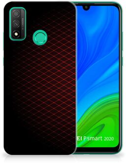 B2Ctelecom GSM Hoesje Huawei P Smart 2020 Backcase TPU Siliconen Hoesje Geruit Rood