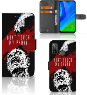 B2Ctelecom GSM Hoesje Huawei P Smart 2020 Book Case met Pasjeshouder Zombie Blood