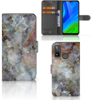 B2Ctelecom GSM Hoesje Huawei P Smart 2020 Book Cover Marmer Grijs