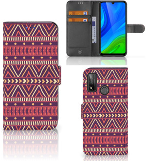 B2Ctelecom GSM Hoesje Huawei P Smart 2020 Bookcase Aztec Purple