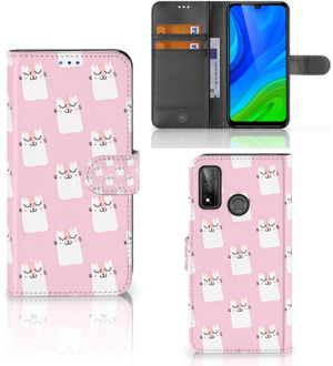 B2Ctelecom GSM Hoesje Huawei P Smart 2020 Bookcase Valentijn Cadeaus Sleeping Cats