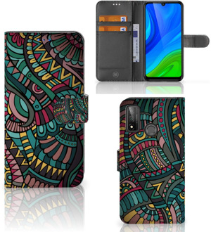 B2Ctelecom GSM Hoesje Huawei P Smart 2020 Flip Case Aztec