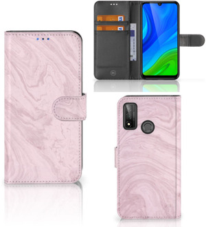 B2Ctelecom GSM Hoesje Huawei P Smart 2020 Flip Case Marble Pink