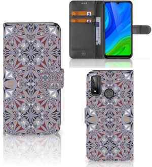 B2Ctelecom GSM Hoesje Huawei P Smart 2020 Flipcover Flower Tiles