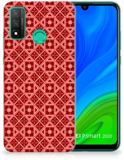 B2Ctelecom GSM Hoesje Huawei P Smart 2020 Hoesje met Tekst Batik Red