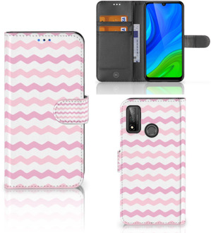 B2Ctelecom GSM Hoesje Huawei P Smart 2020 Hoesje ontwerpen Waves Roze