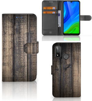 B2Ctelecom GSM Hoesje Huawei P Smart 2020 Leuk Case Cadeau voor Mannen Steigerhout