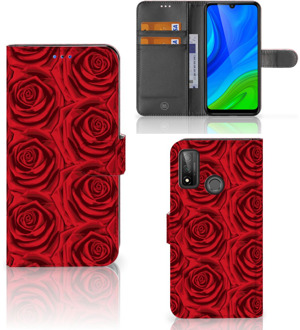 B2Ctelecom GSM Hoesje Huawei P Smart 2020 Mobiel Bookcase Red Roses