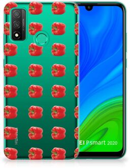 B2Ctelecom GSM Hoesje Huawei P Smart 2020 Smartphonehoesje Transparant Paprika Red