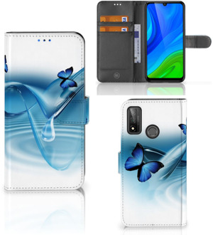 B2Ctelecom GSM Hoesje Huawei P Smart 2020 Telefoonhoesje Portemonnee Vlinders