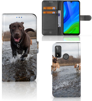 B2Ctelecom GSM Hoesje Huawei P Smart 2020 Wallet Book Case Honden Labrador