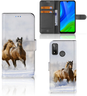 B2Ctelecom GSM Hoesje Huawei P Smart 2020 Wallet Book Case Paarden