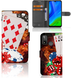 B2Ctelecom GSM Hoesje Huawei P Smart 2020 Wallet Book Case Personaliseren Casino