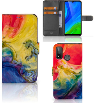 B2Ctelecom GSM Hoesje Huawei P Smart 2020 Wallet Book Case Watercolor Dark