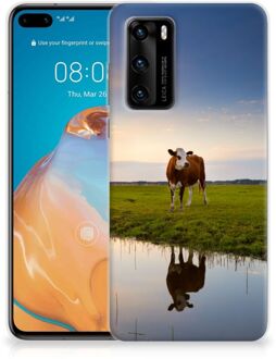 B2Ctelecom GSM Hoesje Huawei P40 Backcase TPU Siliconen Hoesje Koe