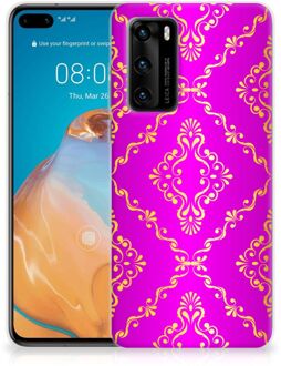 B2Ctelecom GSM Hoesje Huawei P40 Beschermhoesje Barok Roze