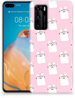 B2Ctelecom GSM Hoesje Huawei P40 Beschermhoesje Sleeping Cats