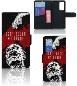 B2Ctelecom GSM Hoesje Huawei P40 Book Case met Pasjeshouder Zombie Blood