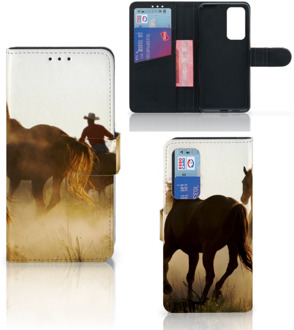 B2Ctelecom GSM Hoesje Huawei P40 Bookcase Cowboy