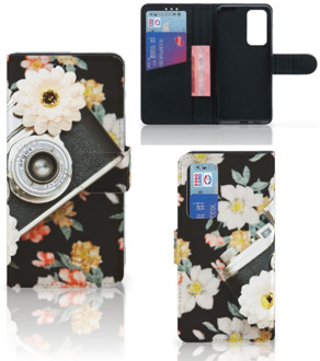 B2Ctelecom GSM Hoesje Huawei P40 Bookcover Vintage Camera