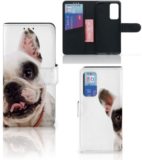 B2Ctelecom GSM Hoesje Huawei P40 Bookstyle Case Franse Bulldog