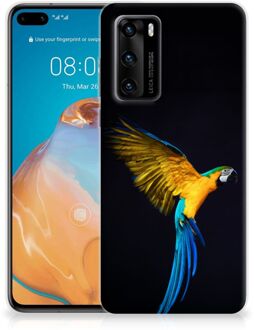 B2Ctelecom GSM Hoesje Huawei P40 Bumper Hoesje Papegaai