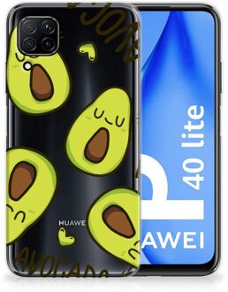 B2Ctelecom GSM Hoesje Huawei P40 Lite Backcase TPU Siliconen Hoesje Transparant Avocado Singing