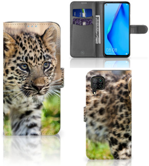 B2Ctelecom GSM Hoesje Huawei P40 Lite Beschermhoesje met foto Baby Luipaard