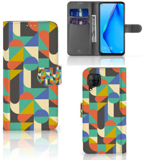 B2Ctelecom GSM Hoesje Huawei P40 Lite Bookcase Funky Retro