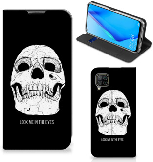 B2Ctelecom GSM Hoesje Huawei P40 Lite Bookcase Skull Eyes