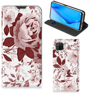 B2Ctelecom GSM Hoesje Huawei P40 Lite Bookcase Watercolor Flowers