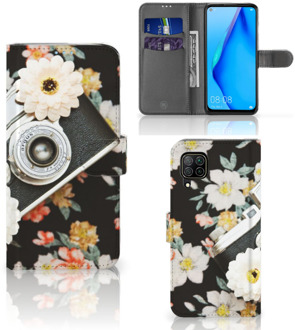 B2Ctelecom GSM Hoesje Huawei P40 Lite Bookcover Vintage Camera