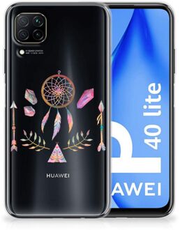 B2Ctelecom GSM Hoesje Huawei P40 Lite Bumper Hoesje Doorzichtig Boho Dreamcatcher