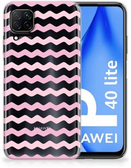 B2Ctelecom GSM Hoesje Huawei P40 Lite Bumper Hoesje Waves Roze