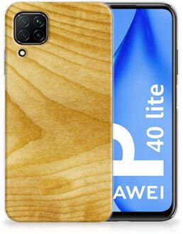 B2Ctelecom GSM Hoesje Huawei P40 Lite Cover Case Licht Hout